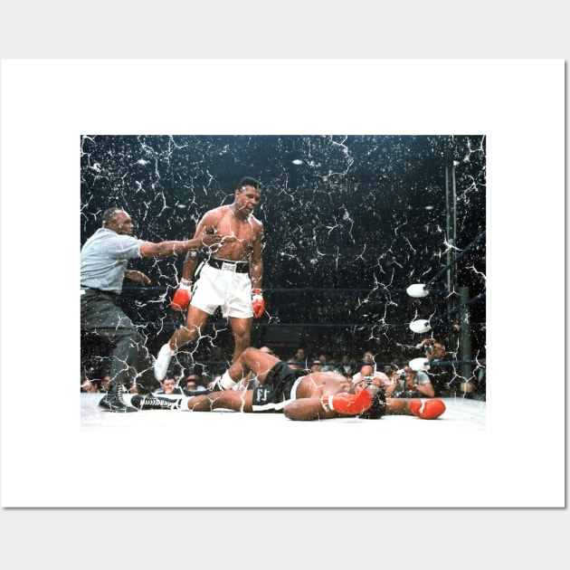 Greatest Mohammad Ali Scene on Distressed Wall Art by venusblack